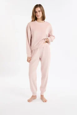 Sale ETAM Pantalón de pijama con cintura elástica ROSA EMPOLVADO