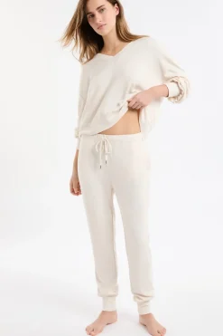 Sale ETAM Pantalón de pijama con cordón BEIGE