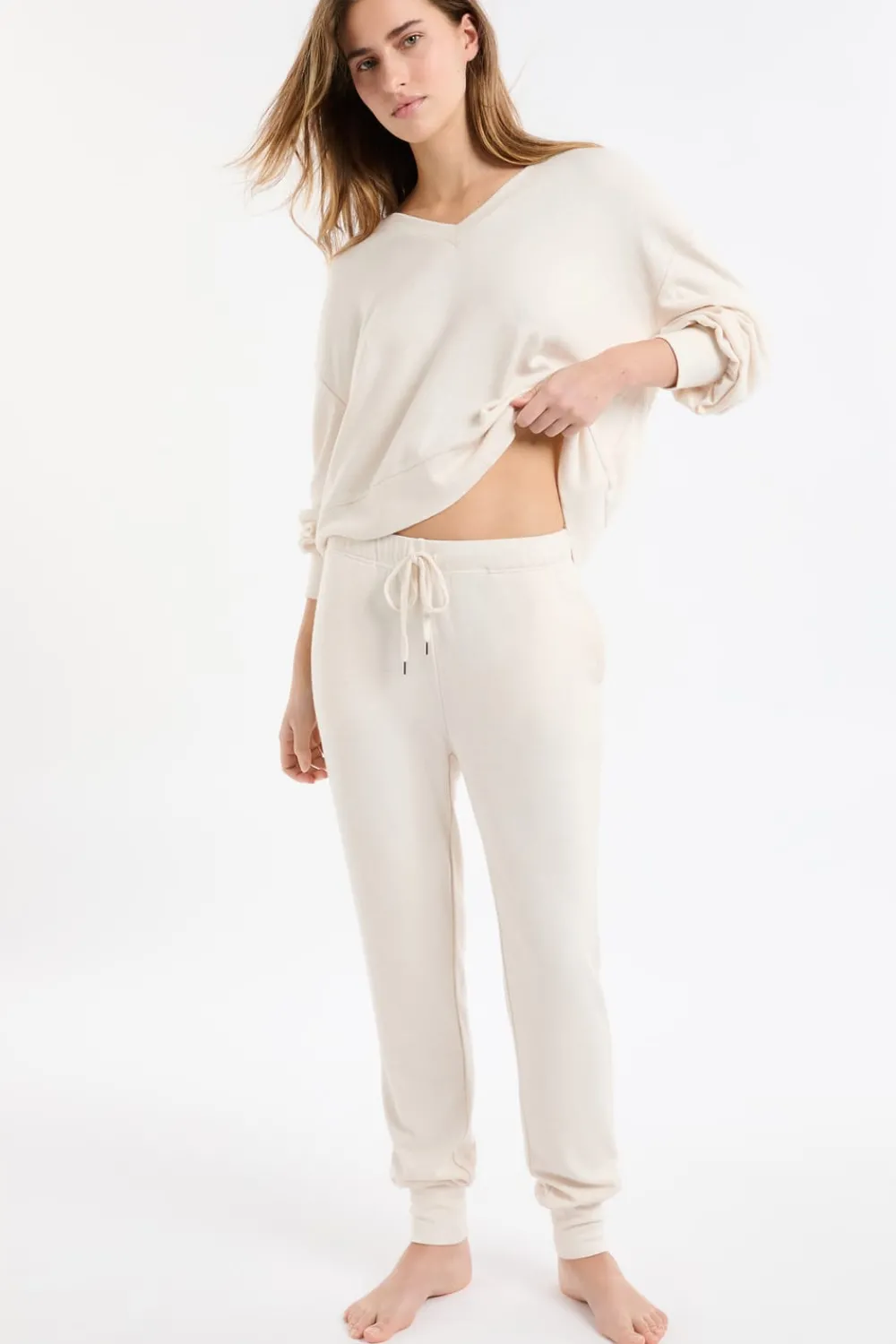 Sale ETAM Pantalón de pijama con cordón BEIGE