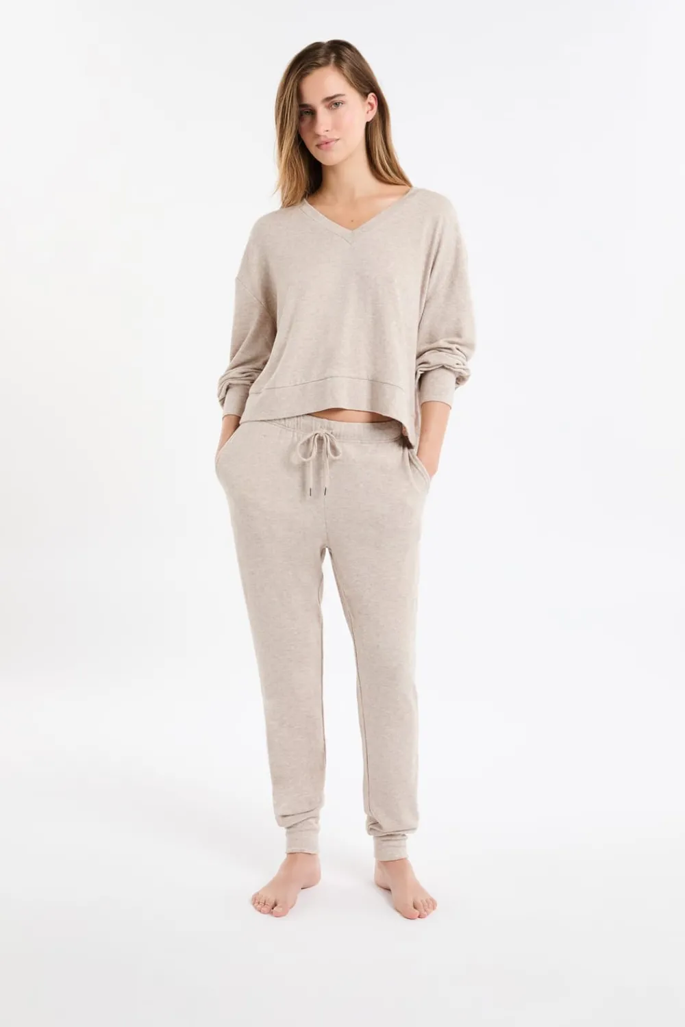 Hot ETAM Pantalón de pijama con cordón MARRÓN