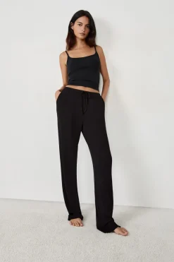Discount ETAM Pantalón de pijama con cordón NEGRO
