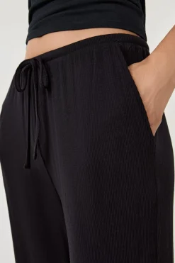 Discount ETAM Pantalón de pijama con cordón NEGRO