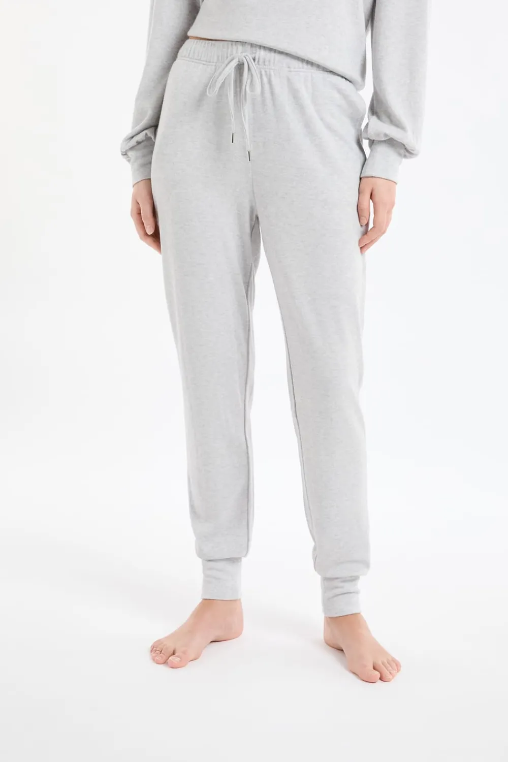 New ETAM Pantalón de pijama con cordón GRIS CLARO