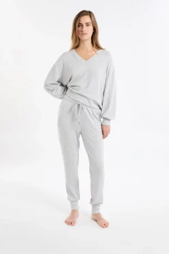 New ETAM Pantalón de pijama con cordón GRIS CLARO