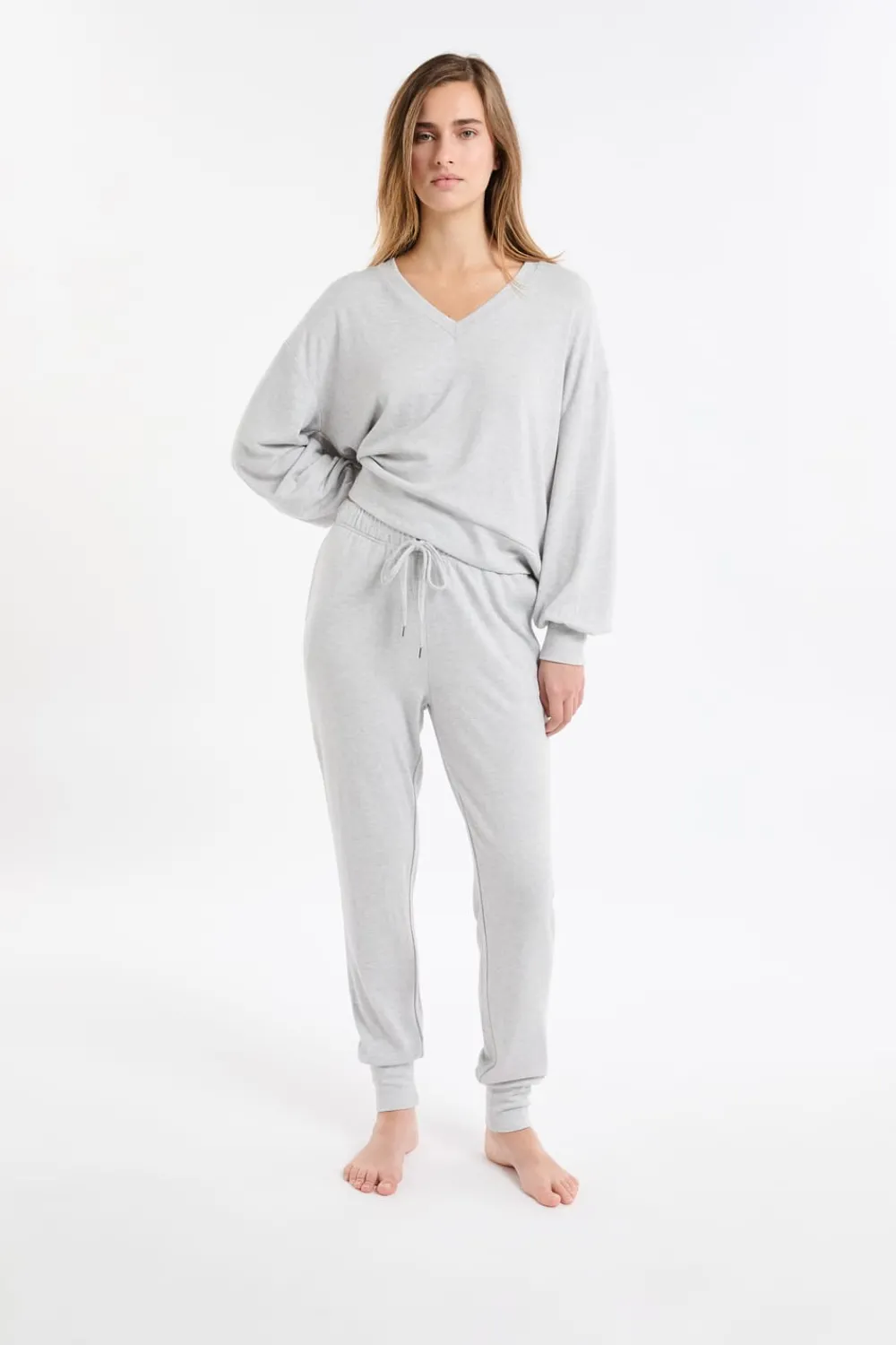 New ETAM Pantalón de pijama con cordón GRIS CLARO