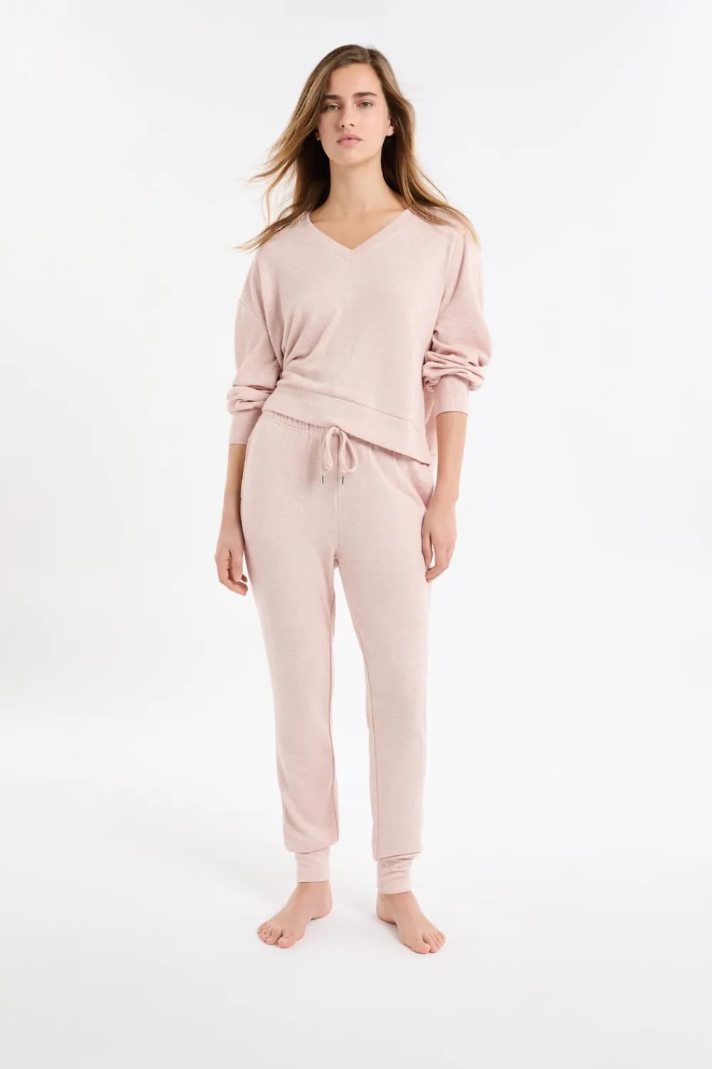 Outlet ETAM Pantalón de pijama con cordón ROSA EMPOLVADO