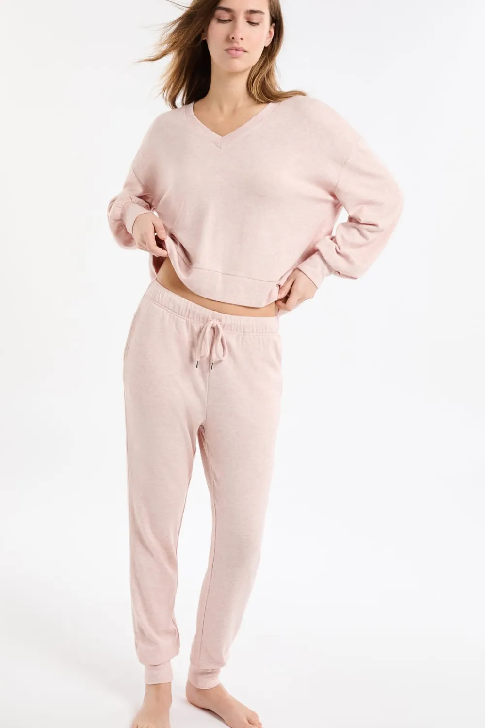 Outlet ETAM Pantalón de pijama con cordón ROSA EMPOLVADO