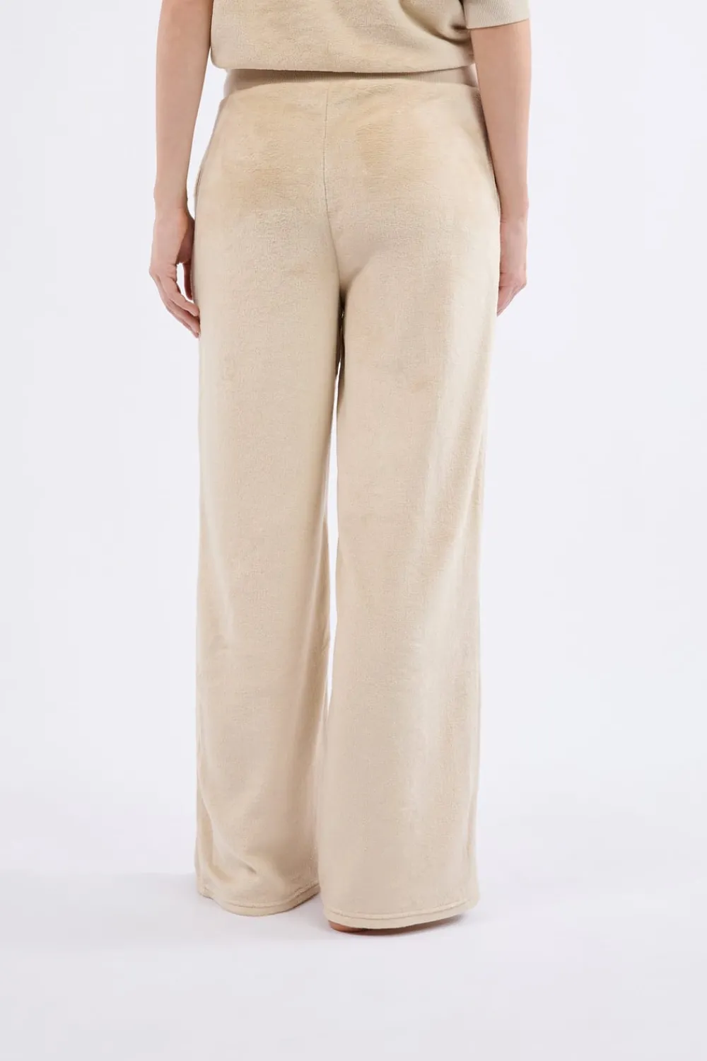 Best ETAM Pantalón de pijama con efecto terciopelo BEIGE