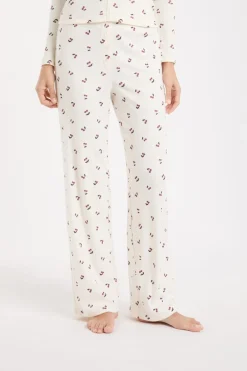 Outlet ETAM Pantalón de pijama con estampado de cerezas lino