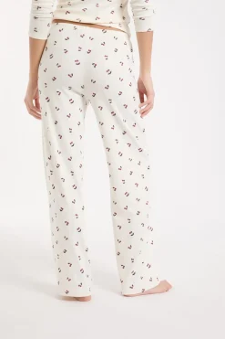Outlet ETAM Pantalón de pijama con estampado de cerezas lino