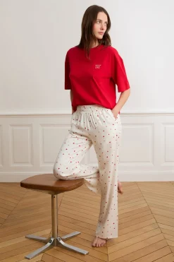 Online ETAM Pantalón de pijama con estampado de corazones IMP FD crudo