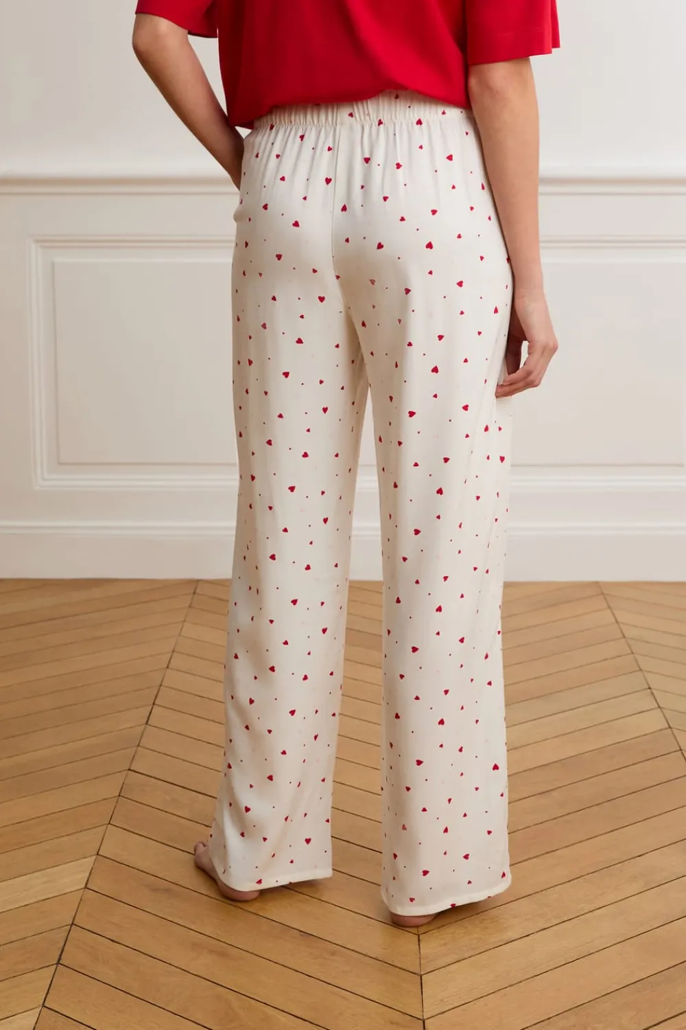 Online ETAM Pantalón de pijama con estampado de corazones IMP FD crudo