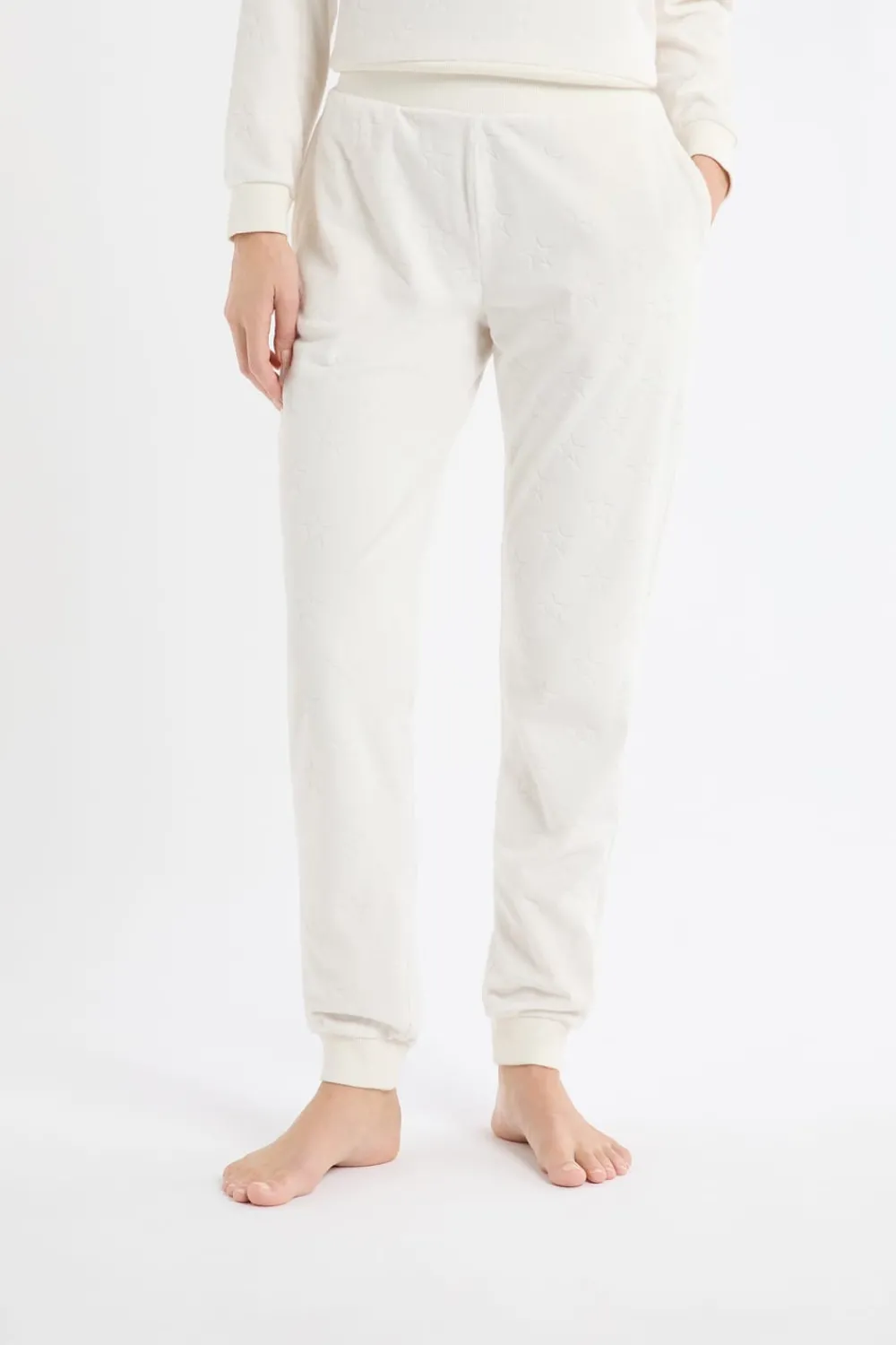Discount ETAM Pantalón de pijama con estampado de estrellas crudo