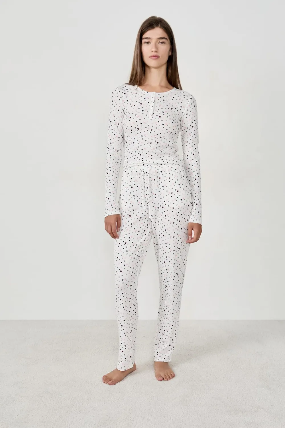 Best ETAM Pantalón de pijama con estampado de corazones MULTICOLOR