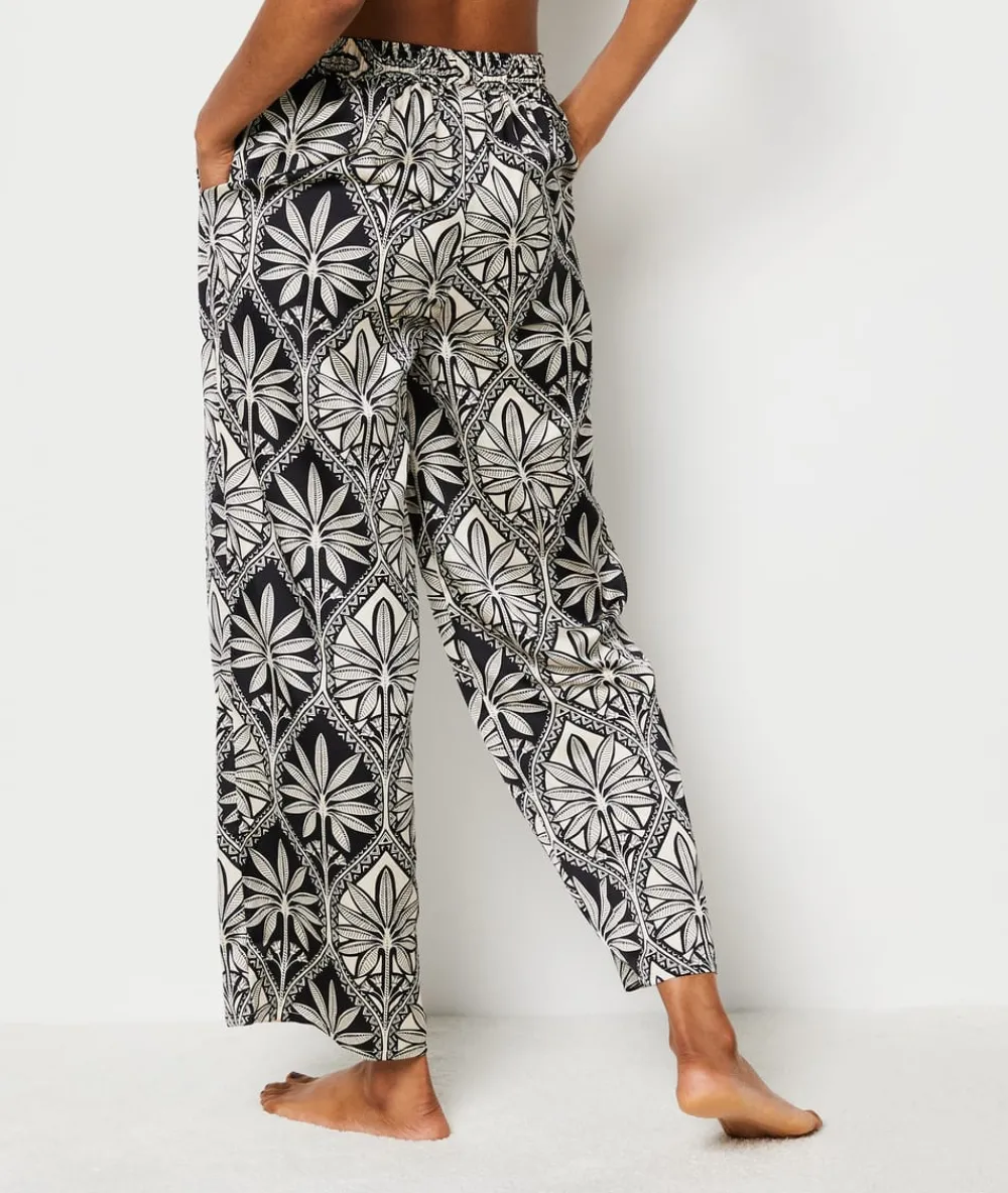 Outlet ETAM Pantalón de pijama con estampado floral IMP FD NEGRO