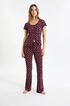 Clearance ETAM Pantalón de pijama con estampado de cerezas VIOLET