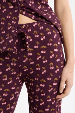 Clearance ETAM Pantalón de pijama con estampado de cerezas VIOLET