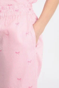 Hot ETAM Pantalón de pijama de algodón estampados ROSA