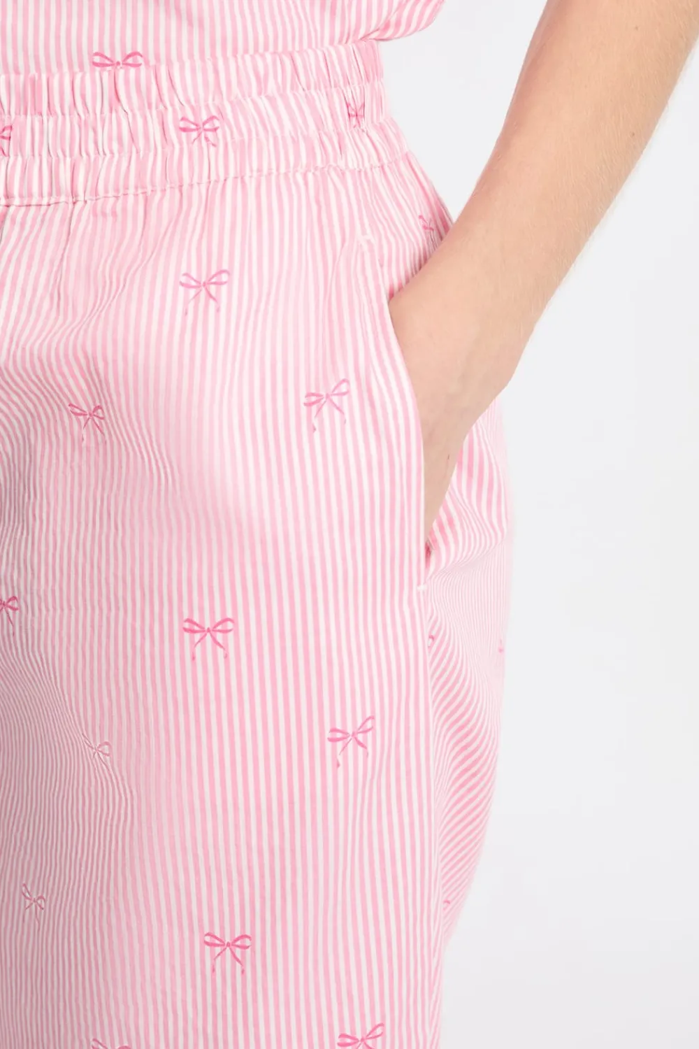 Hot ETAM Pantalón de pijama de algodón estampados ROSA