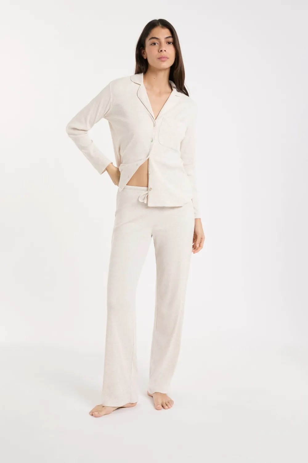 ETAM Pantalón de pijama de algodón BEIGE