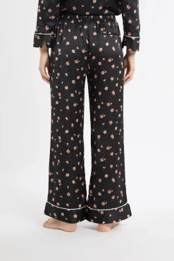 Best ETAM Pantalón de pijama de satén con estampado floral MULTICOLOR