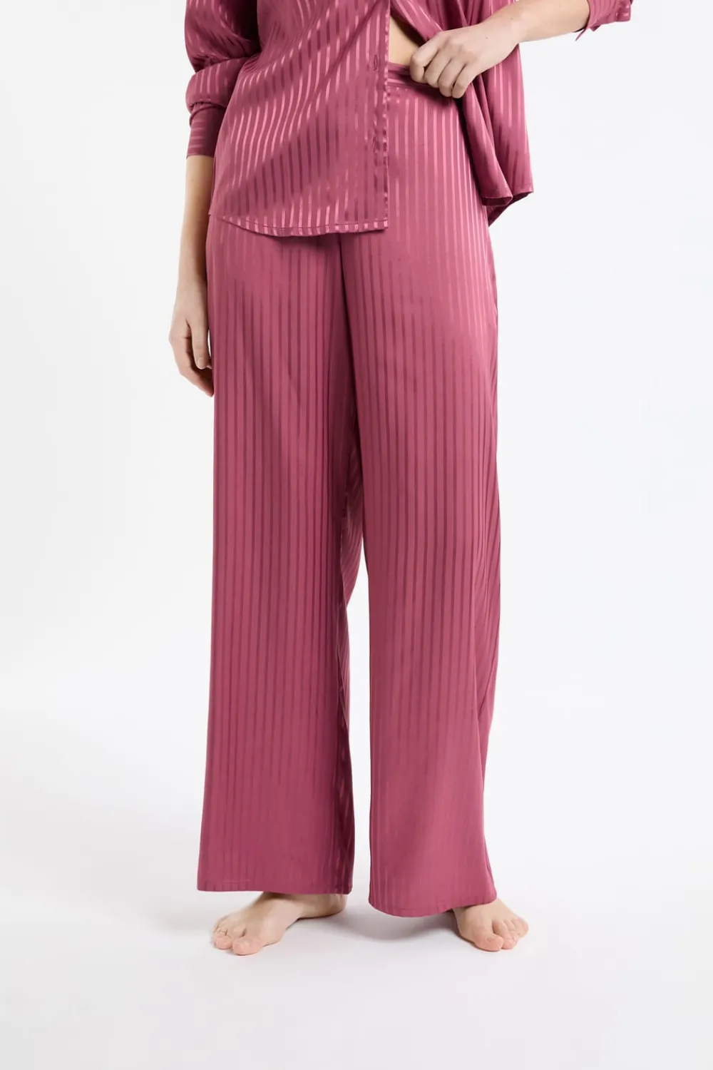 ETAM Pantalón de pijama de satén a rayas PETUNIA