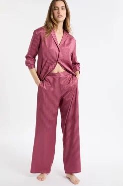 ETAM Pantalón de pijama de satén a rayas PETUNIA