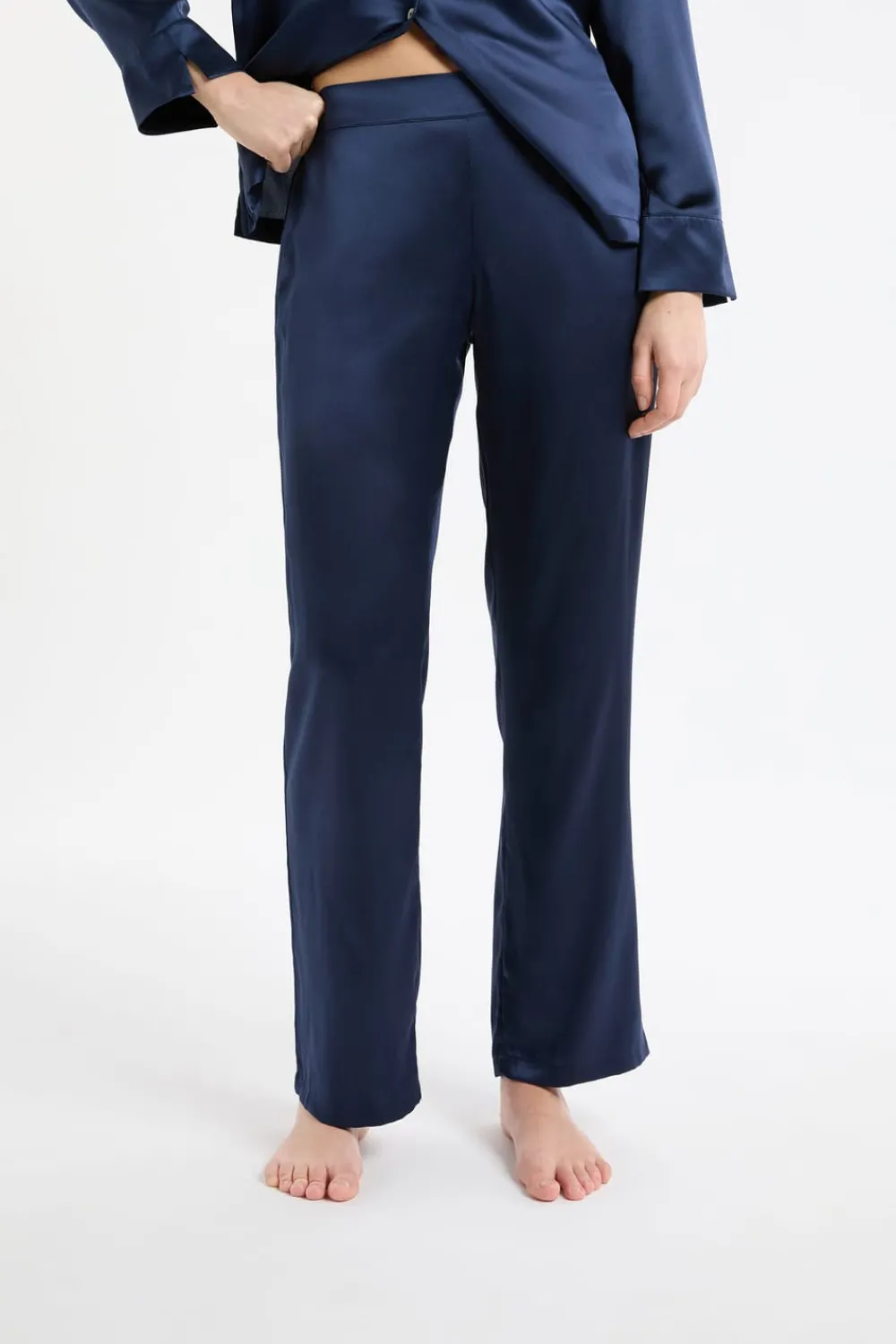 Discount ETAM Pantalón de pijama de seda TRANSPARENTE