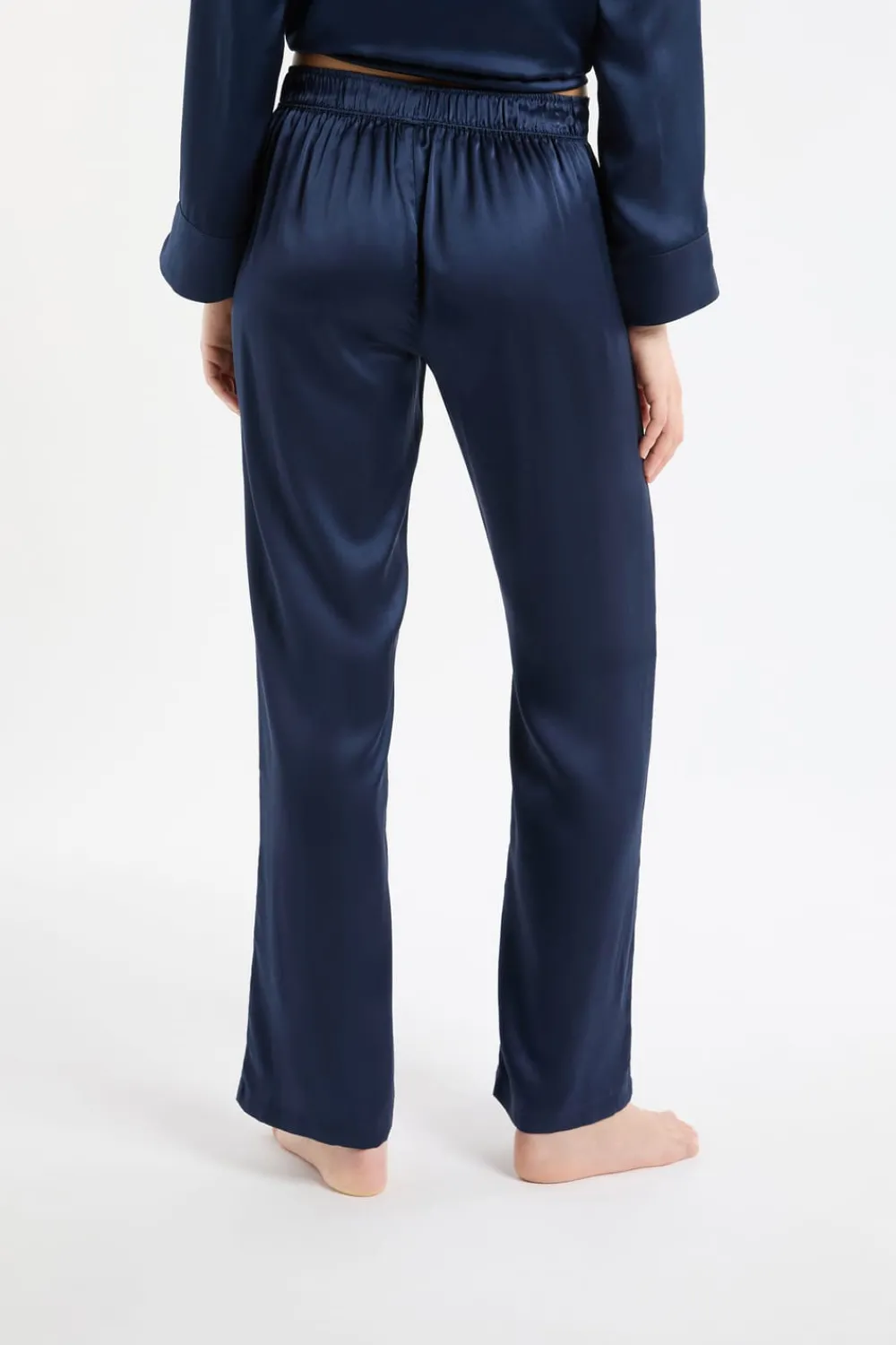 Discount ETAM Pantalón de pijama de seda TRANSPARENTE
