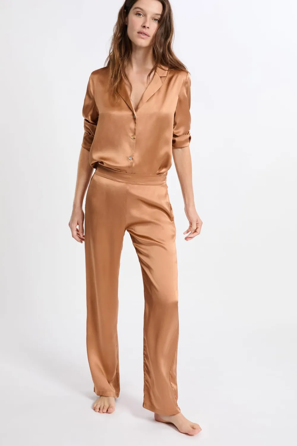 Online ETAM Pantalón de pijama de seda ARENA