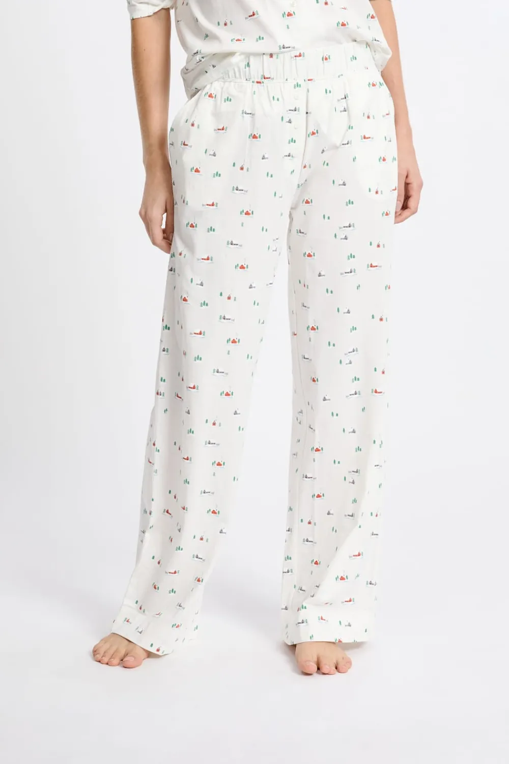 Clearance ETAM Pantalón de pijama estampado de algodón CRUDO