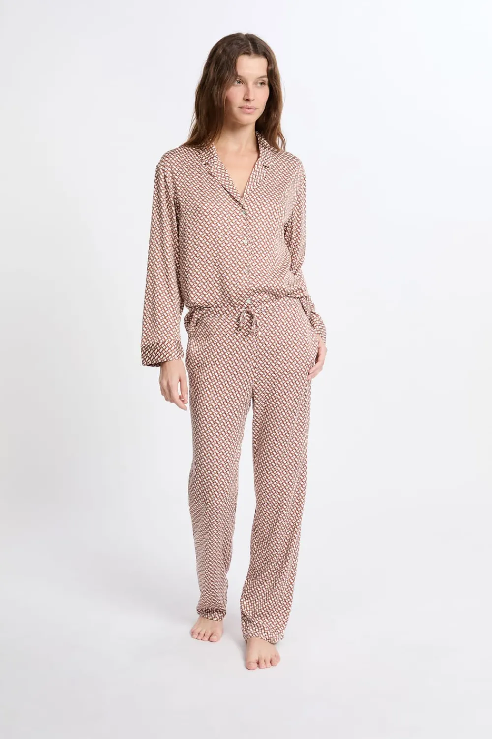 Outlet ETAM Pantalón de pijama estampado IMP FD CRUDO
