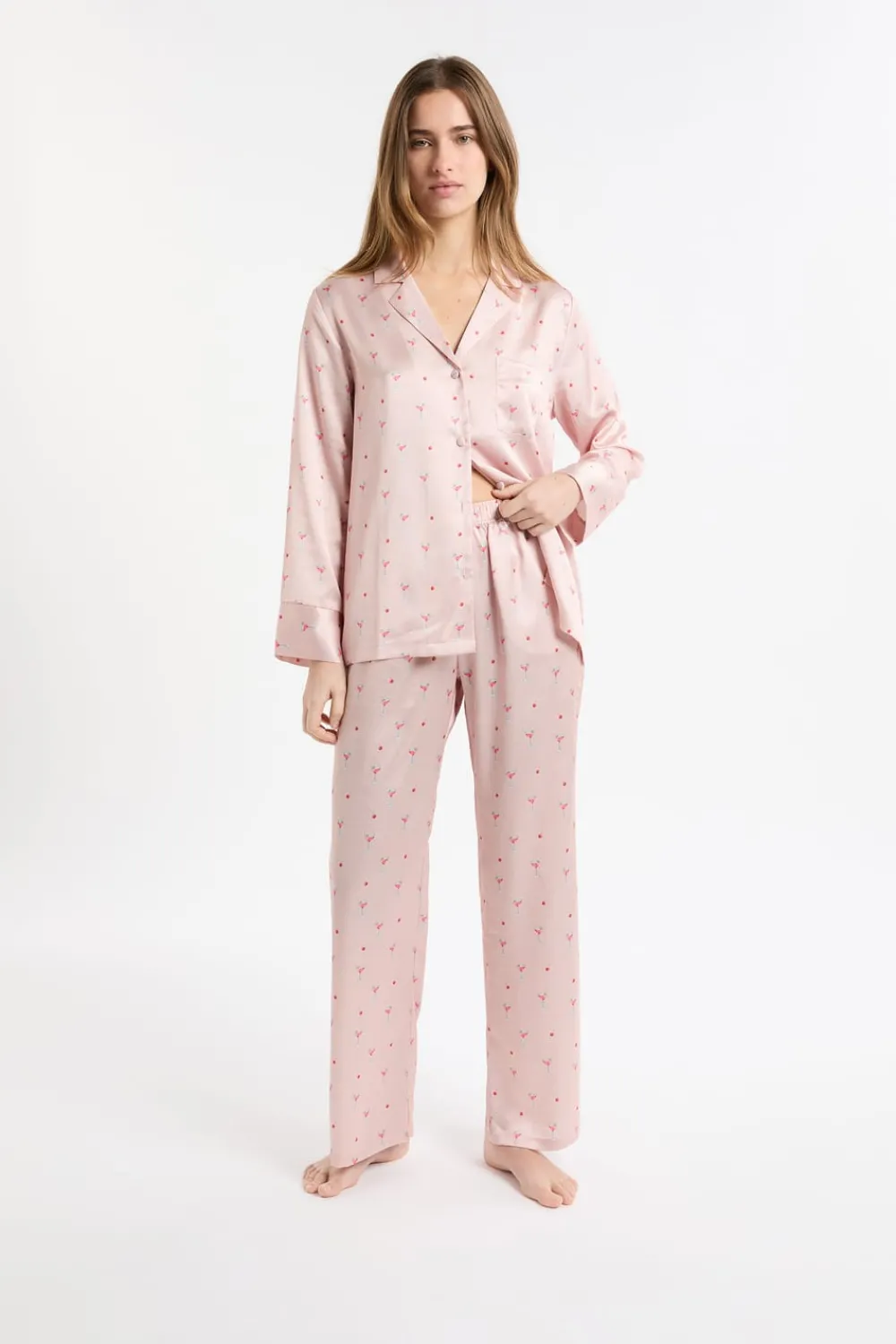 Clearance ETAM Pantalón de pijama estampado IMP FD crudo