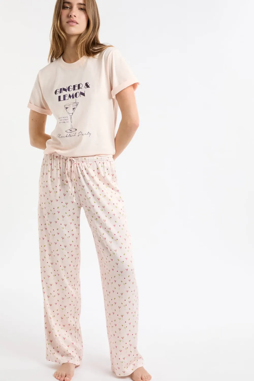 New ETAM Pantalón de pijama estampado ROSA