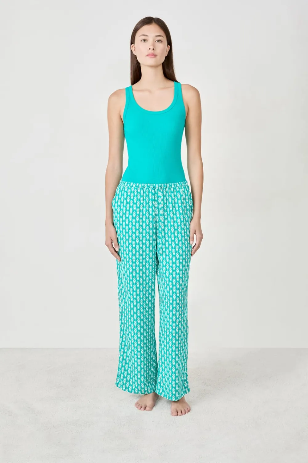 ETAM Pantalón de pijama estampado VERDE