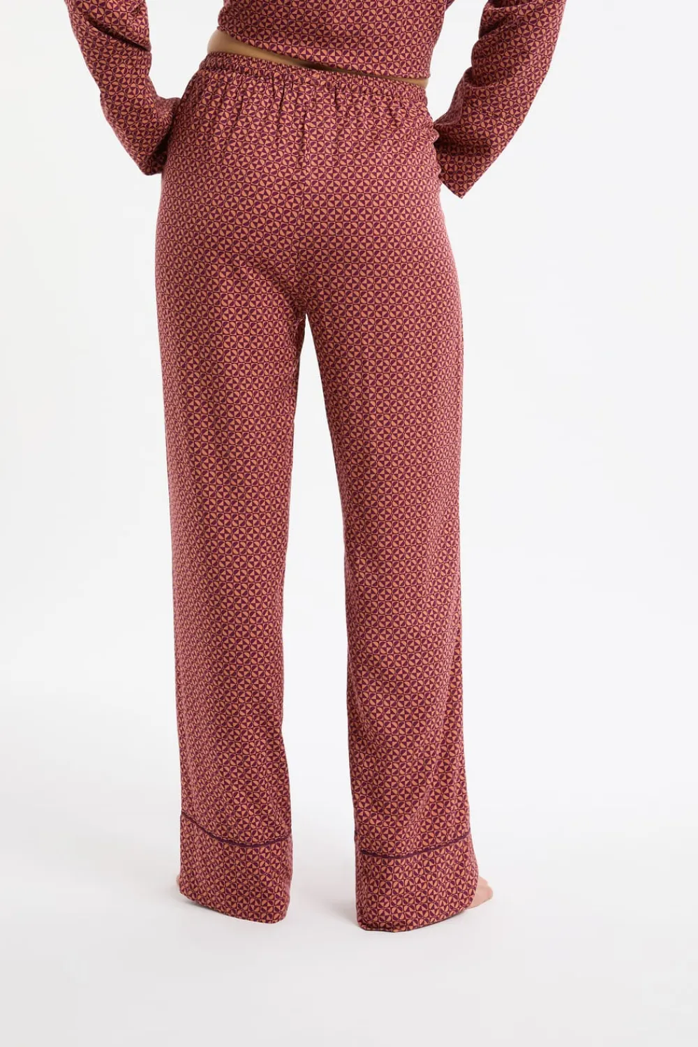 Outlet ETAM Pantalón de pijama estampado BURDEOS GRANATE