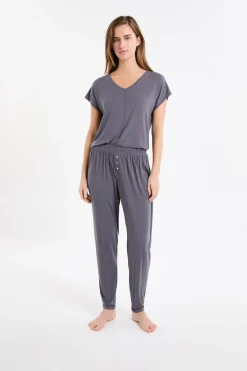 Online ETAM Pantalón de pijama liso ANTRACITA