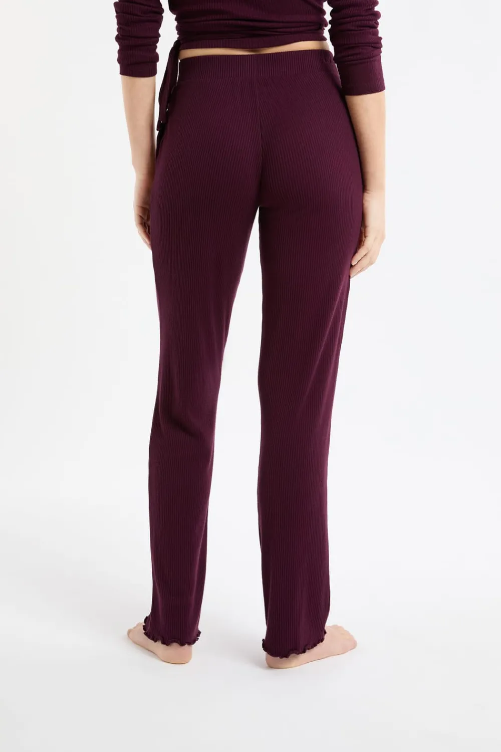 New ETAM Pantalón de pijama recto morado