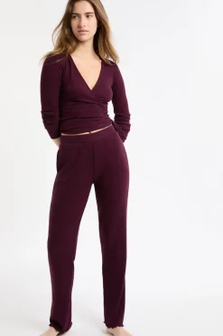 New ETAM Pantalón de pijama recto morado