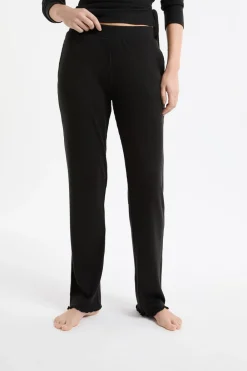 Discount ETAM Pantalón de pijama recto NEGRO