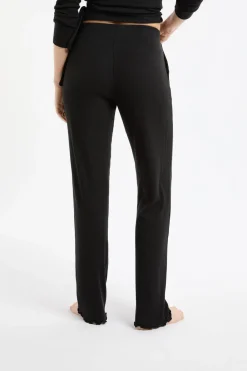 Discount ETAM Pantalón de pijama recto NEGRO