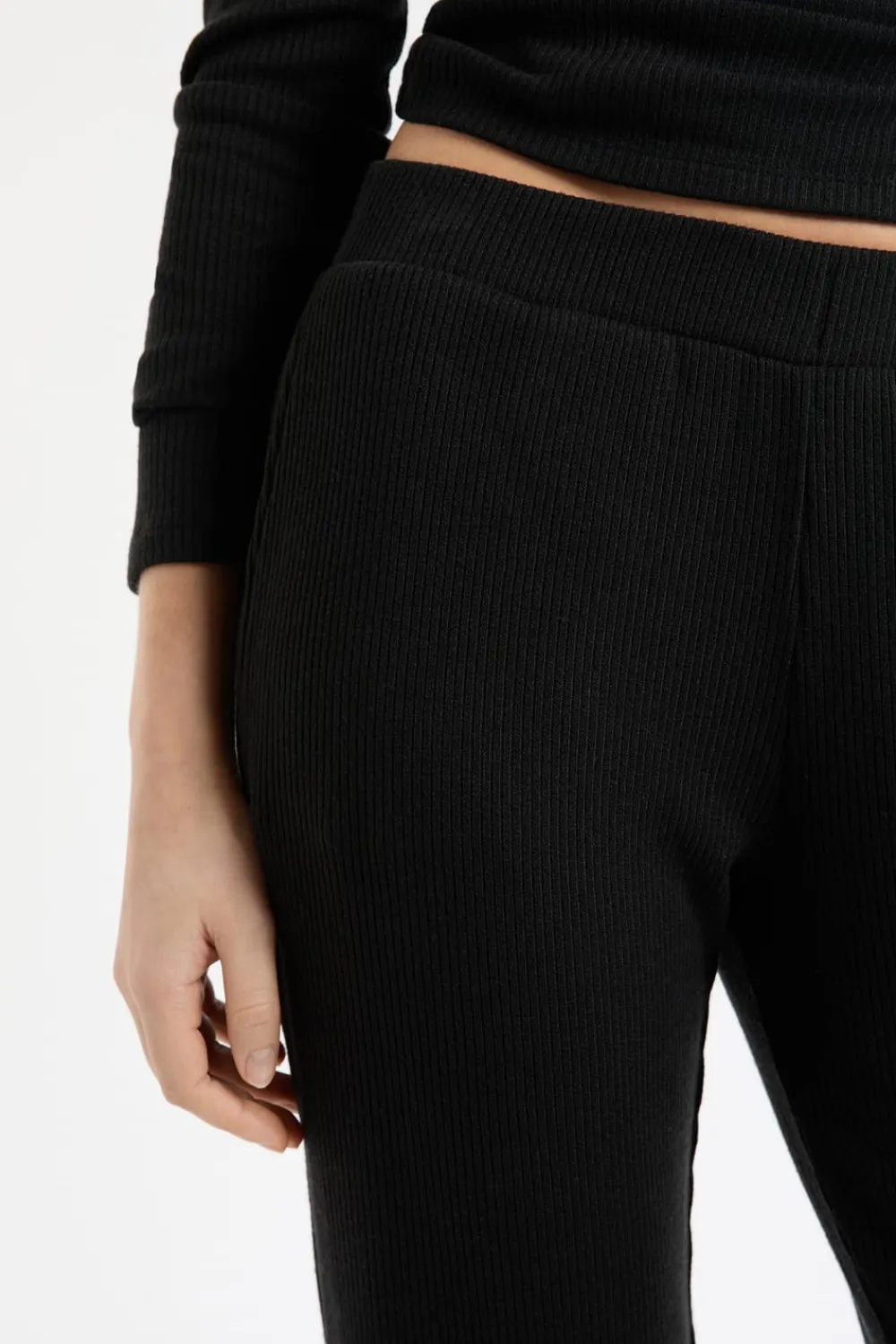 Discount ETAM Pantalón de pijama recto NEGRO