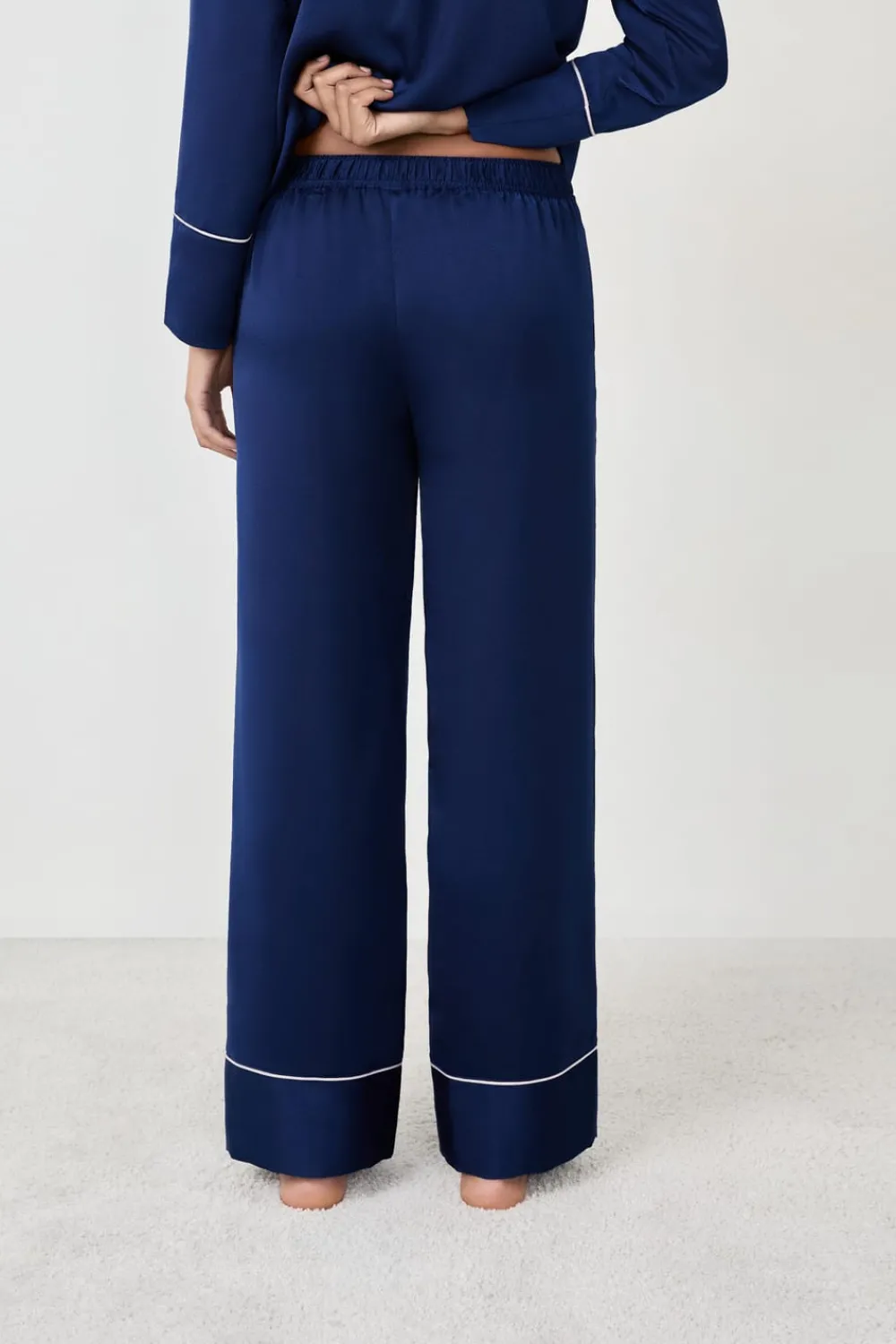 Sale ETAM Pantalón de pijama satinados AZUL MARINO