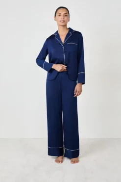 Sale ETAM Pantalón de pijama satinados AZUL MARINO