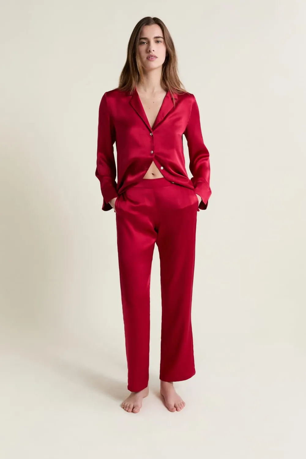 Discount ETAM Pantalón de seda CARDINAL