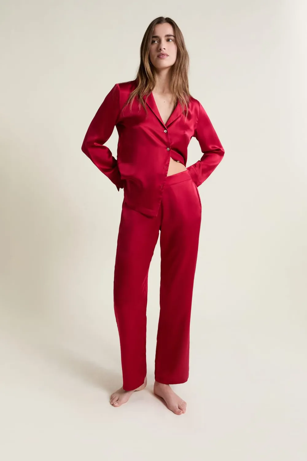 Discount ETAM Pantalón de seda CARDINAL