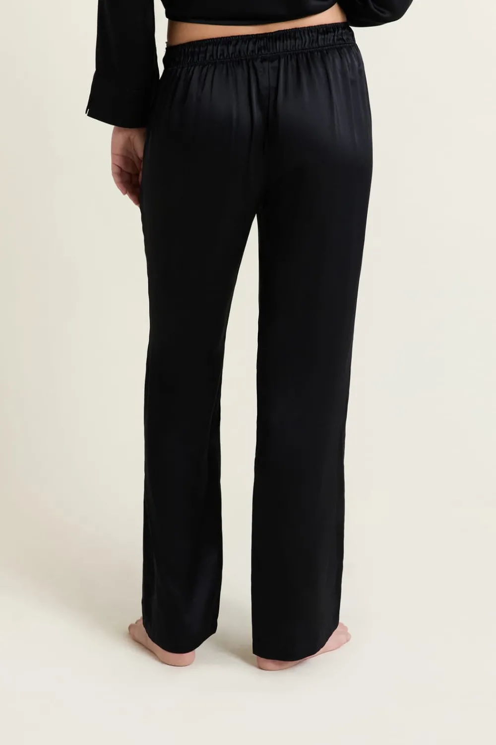 Sale ETAM Pantalón de seda NEGRO