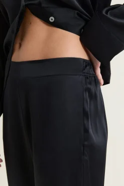 Sale ETAM Pantalón de seda NEGRO