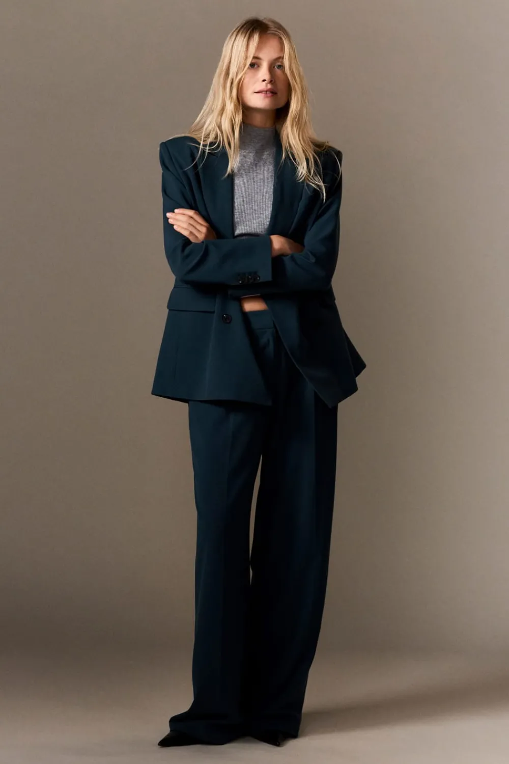 Discount ETAM Pantalón de traje ancho VERDE PATO