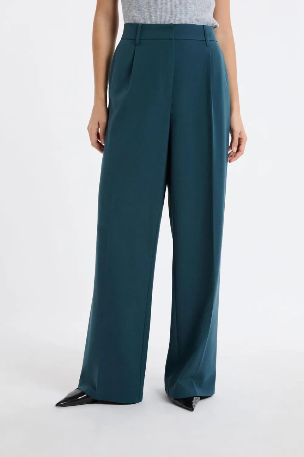 Discount ETAM Pantalón de traje ancho VERDE PATO